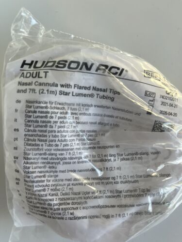 Lot Of 4Medline Hudson RCI Oxygen Supply Star Lumen 7’ Clear Tubing Nasal Canula