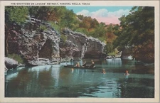 MR ALE Postcard c1920s UNP Grottoes on Lovers Retreat Mineral Wells Texas TX 827