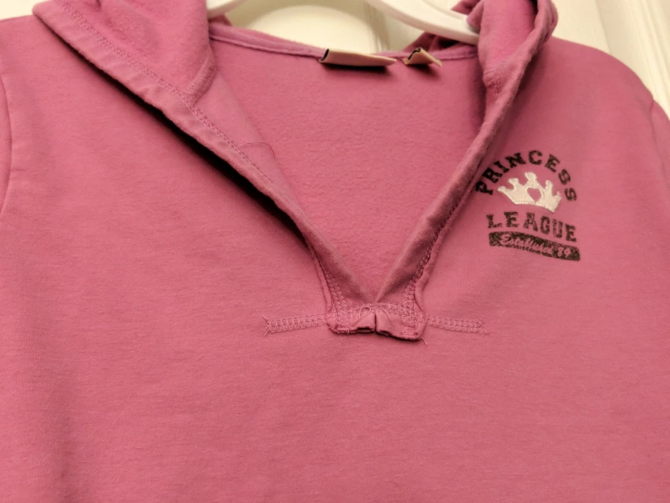 The Childrens Place SweatShirt Top Girls 12-14 Long Sleeve Hooded Pullover Pink - Image 4 of 4