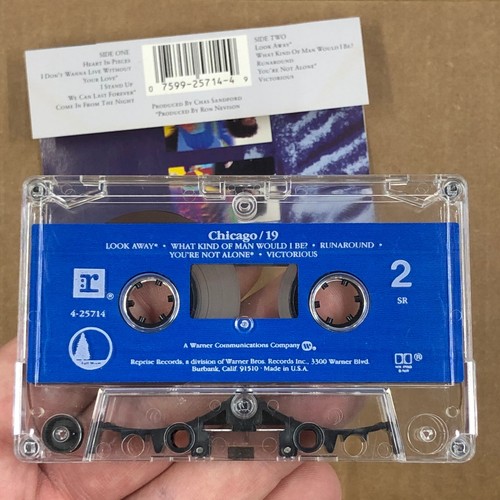 CHICAGO Cassette Tape CHICAGO 19 1988 Rock Pop Rare - Picture 3 of 5