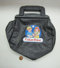 Vintage Fisher Price Doctor Nurse Medical Kit Black Bag Only 1987