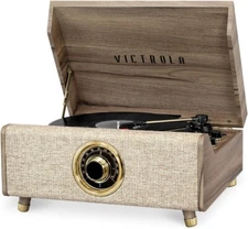 Victrola Highland 4-in-1 Bluetooth Record Player 3-Speed Wireless RCA Aux 3.5 FM