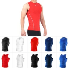 Take Five Mens Skin Tight Compression Base Layer Running Shirt Sleeveless 038