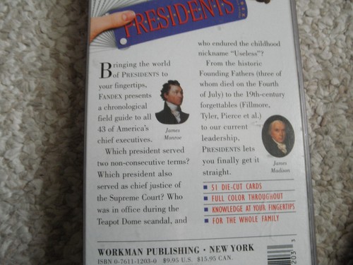 NEW Fandex Family Field Guides Presidents George Washinton to Bush 43 Edition - Picture 2 of 5