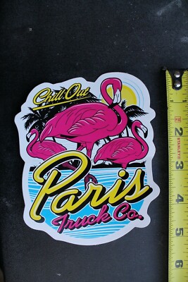Paris Truck Co Chill Out Flamingo Sunset Neon Z28B Vintage Skateboarding STICKER