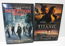 Leonardo Dicaprio Lot Of 2 Movies  Titanic & Inception - Kate Winslett Tom Hardy