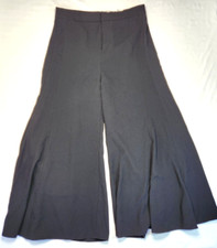Zara Woman super Wide Leg high rise pants Black New Large