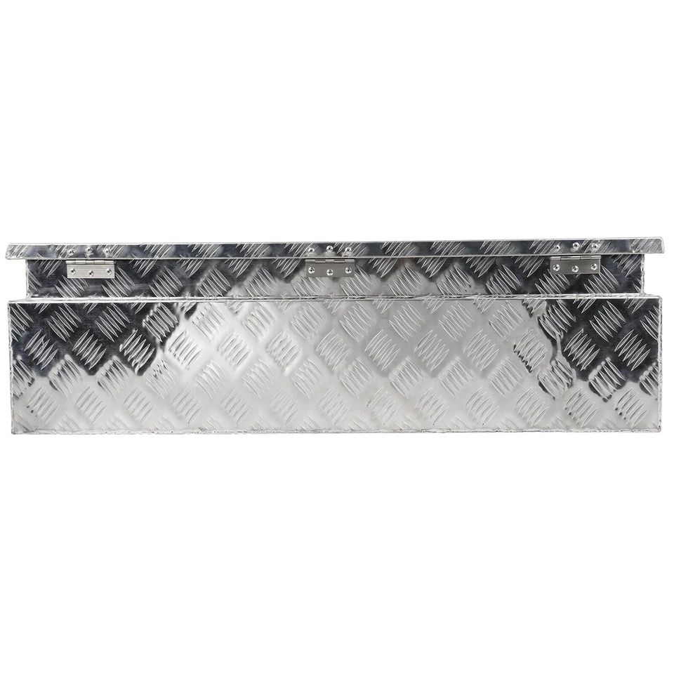 39"x16.5"x12" Aluminum Pickup Storage Trunk Bed Tool Box Trailer W/ Lock Key - Image 3 of 4