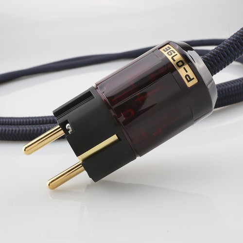 Gold EU Schuko Mains Power Plug Male Copper Connector Cable Cord HiFi - Picture 6 of 7