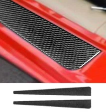 Gloss Real Carbon Fiber Plate Door Sill Step Trim Cover Fits 98-04 Corvette C5