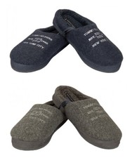 TH TOMMY HILFIGER men's slippers, home slippers with rigid non-slip sole and fur