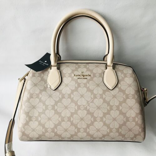 KATE SPADE Signature Spade Flower pv Large Duffle Crossbody Tote Bag $429