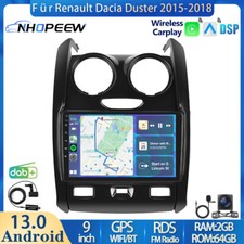 DAB+ Carplay 64GB Android 15 Autoradio GPS NAVI Für Renault Dacia Duster 2015-18