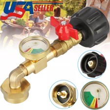 Propane Refill Adapter w/ON-Off Valve and Gauge Fill 1Lb Bottle From 5-40Lb Tank