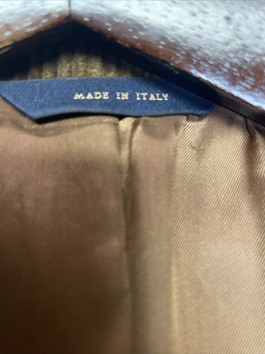 Vtg Brooks Brothers Brown Corduroy Mens Sport Coat Jacket 48L Made in Italy - Picture 9 of 14