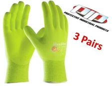 PIP 34-874FY MaxiFlex Ultimate Hi-Vis Nylon/Lycra Glove Nitrile (3 Pairs) SM-XL