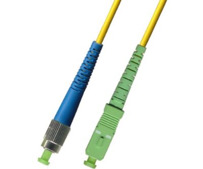 250M (820ft) OS2 FC/UPC to SC/APC Fiber Optic Cable Simplex Singlemode 9/125