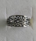 Sterling silver flower ring size 8 — photo 1