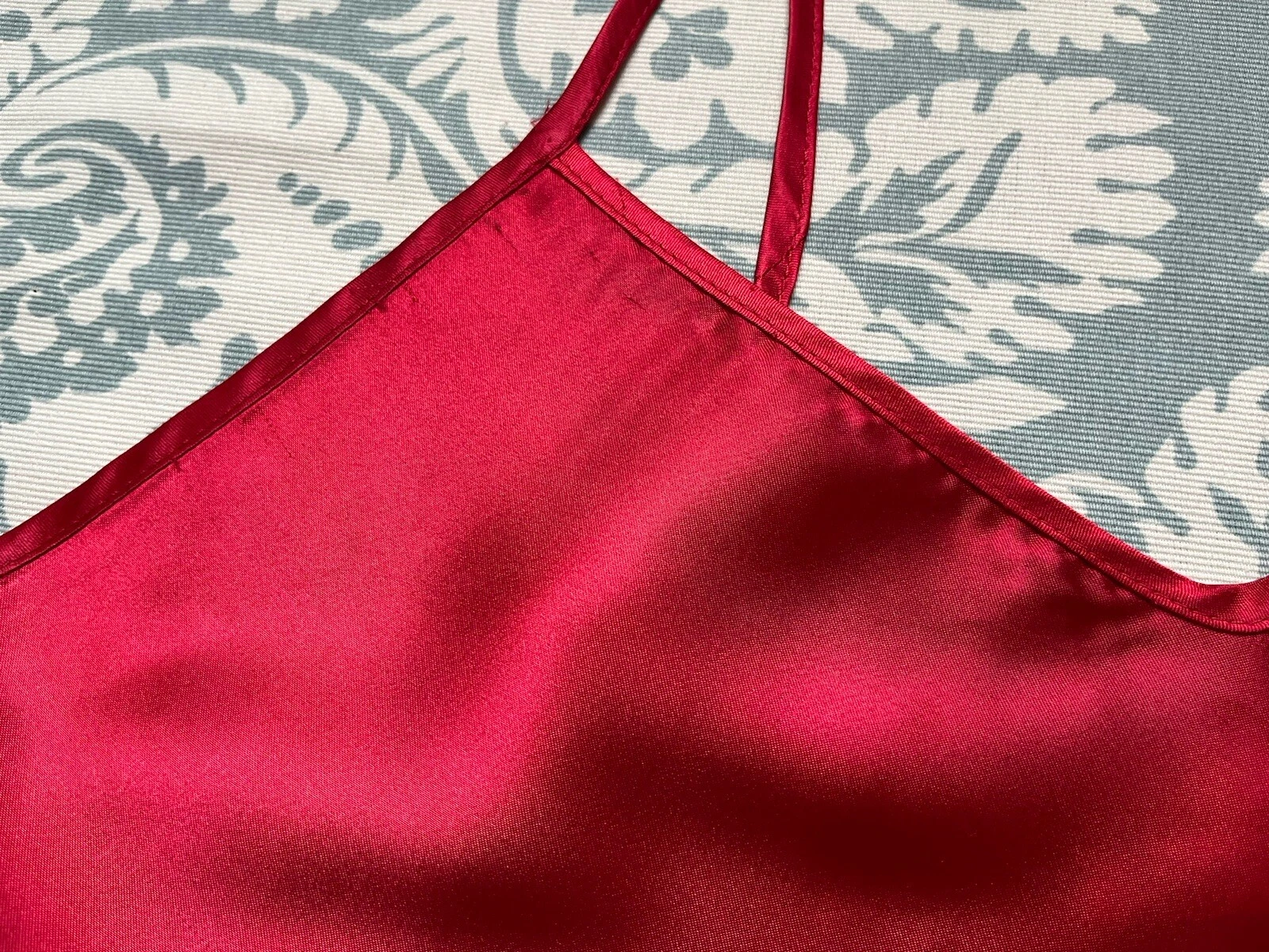Abito donna slip vintage romantico Moods M raso rosso San Valentino Y2K