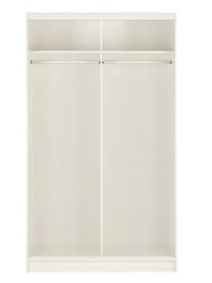 Wardrobe 1200mm W With Sliding Doors White Mdf Brand