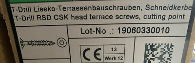 A2 oder A4 Edelstahl Terrassenschrauben ab 5 x 40 bis 5 x 80mm V2A V4A  