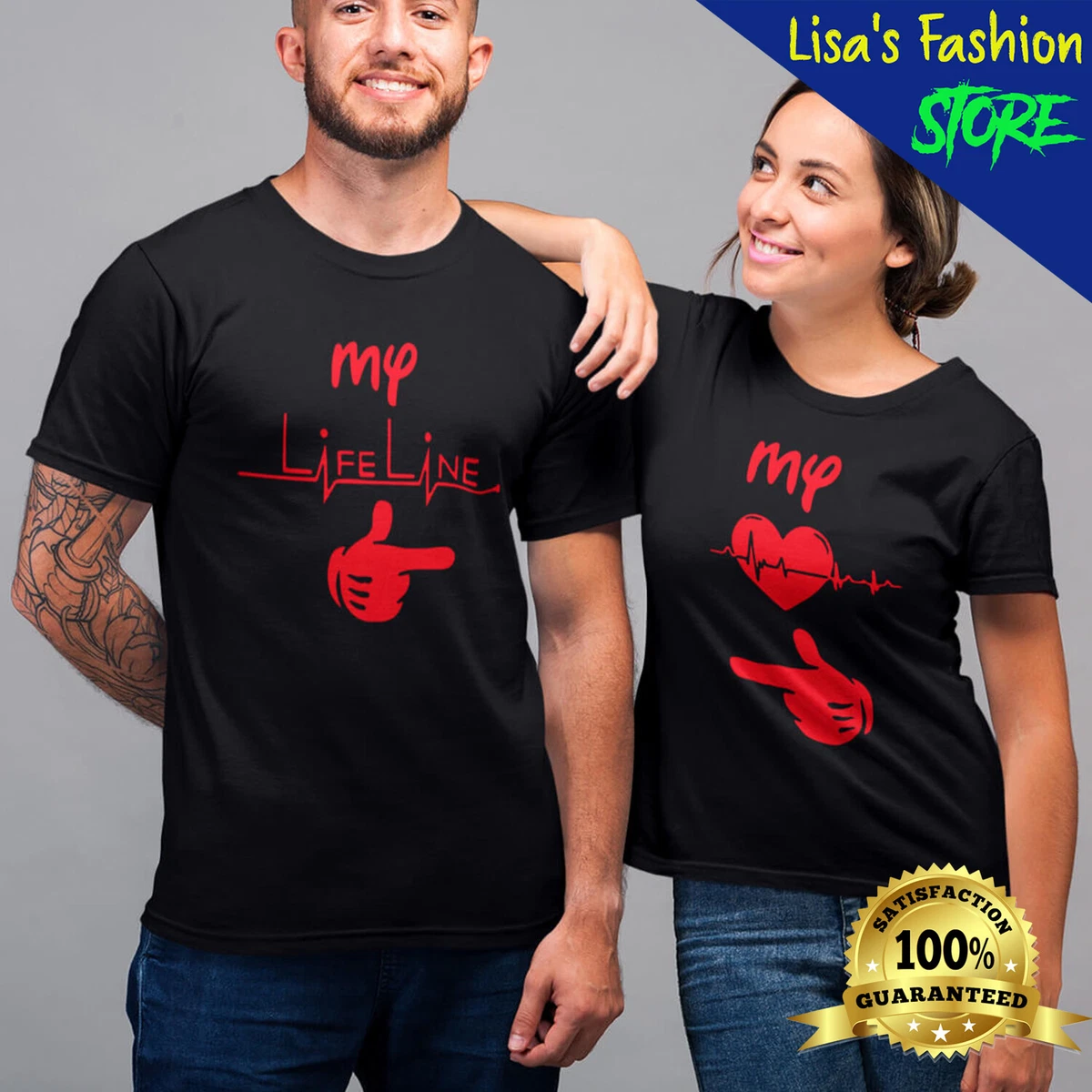 Couple T Shirt My Lifeline Best Matching Valentine Gift - Pack 2 Unisex  T-Shirts