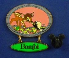Bambi Flower Mickey & Pals Sweet Kiss Series Dangle Pin # 5823