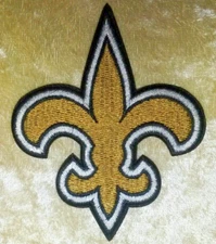 New Orleans Saints 3.75" Fleur de Lis Iron On Patch ~Free Tracking!