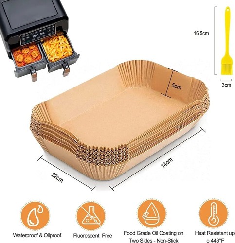 130PC Air Fryer Liners, Ninja for Ninja Air Fryer Dual Air Fryer and tower - 第 2/7 張圖片
