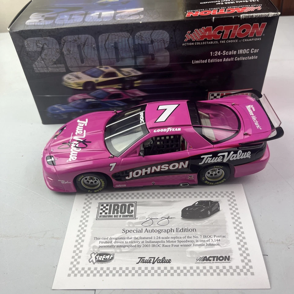 2003 吉米·约翰逊 #7 亲笔签名 IROC Brickyard 赢得庞蒂亚克 FIREBIRD XTREME — 第 2/4 张图片