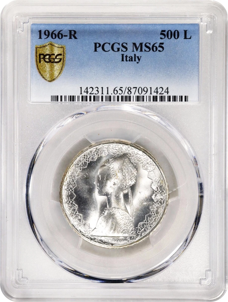イタリア 1966年 500リラ銀貨 ルネサンス風の女性胸像 シルバー イタリア 1966年 500リラ銀貨 ルネサンス風の女性胸像 シルバーコイン