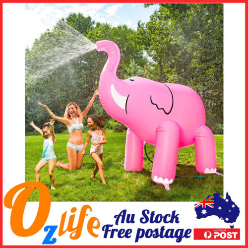 OZ 220cm Pink Inflatable Elephant Sprinkler Giant Water Spray Toys  Outdoor Pool - Picture 1 of 1