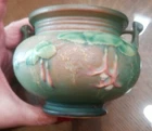 Vintage Original Roseville Fuchsia # 645-3 Green Art Pottery Vase Ex Cond 1939