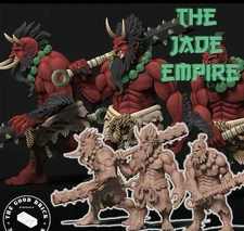 Chinese Fantasy Monster Ogres Oni 28mm Tabletop Miniatures X3