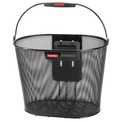 Klickfix Fahrradkorb Oval Plus schwarz ohne Lenkeradapter 25x36x27 cm
