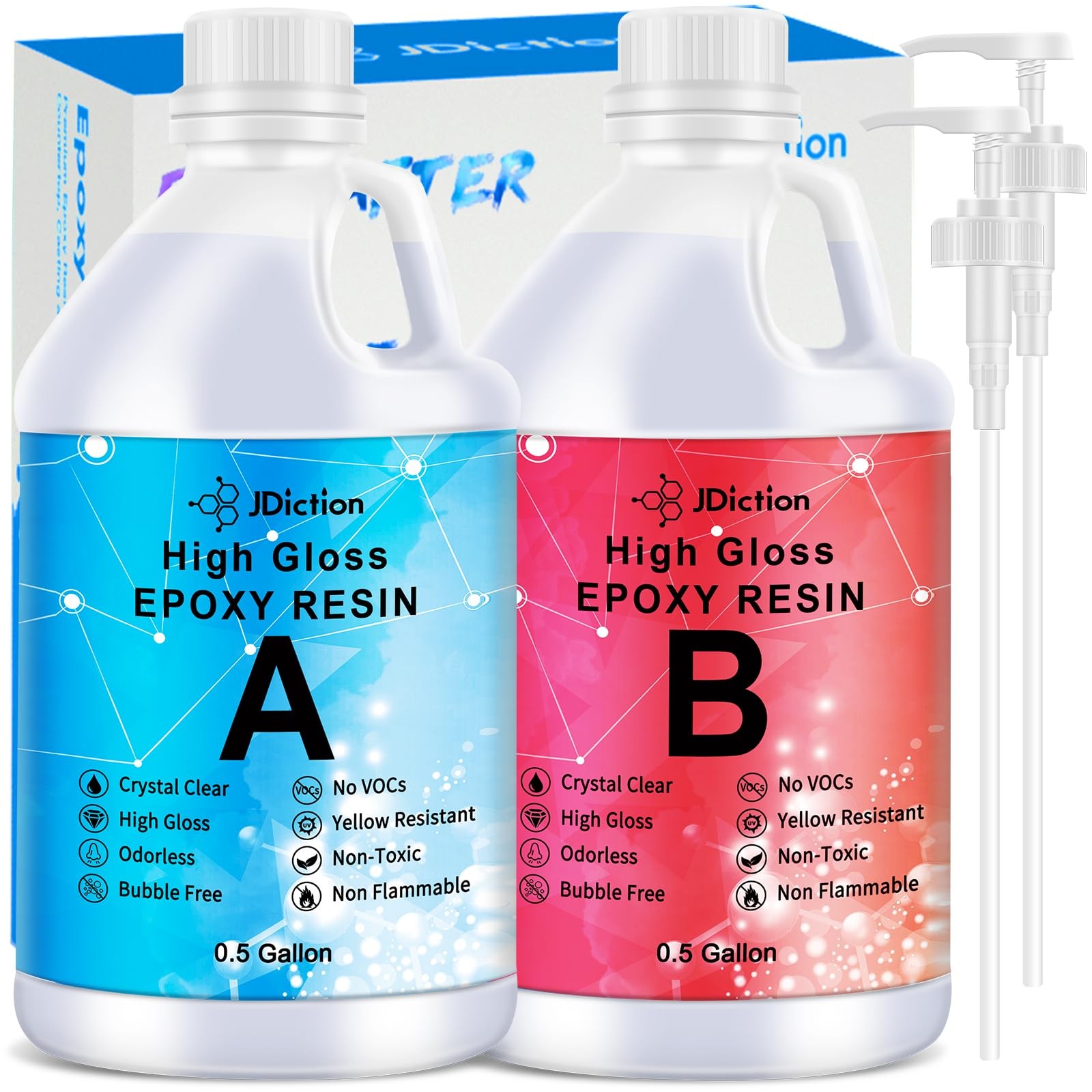 Epoxy Resin Clear High Gloss Epoxy Resin, Maximum 1.5 Inch Deep Pour 1 Gallon...