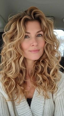 Ombre goldbraun Highlight lose gewellte Lace Front 100 % Echthaar Perücken