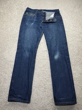 APC Selvedge Jeans Mens 31x30 Blue Honeycombs whiskers Dark Wash Button Fly