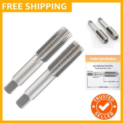 2pcs M18x1.5 Tap, M18 Metric Thread Tap Right Hand Thread Tapping Tool, HSS T...