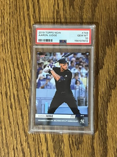 2019 TOPPS NOW #749 AARON JUDGE PSA 10