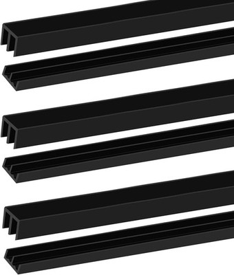 Sliding Door Track, Fit 1/4'' Thick Panels, U Channel Rubbe