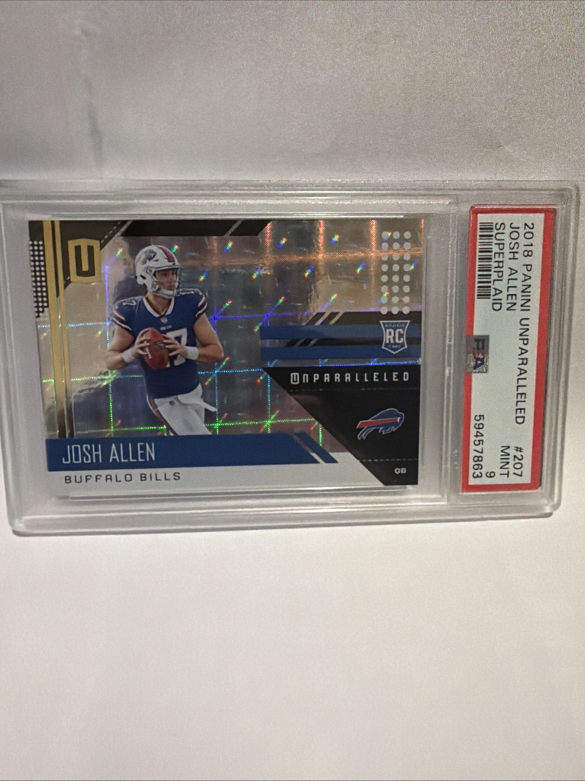 2018 Panini Unparalleled - Rookie Josh Allen #207 Superplaid /150 (RC)