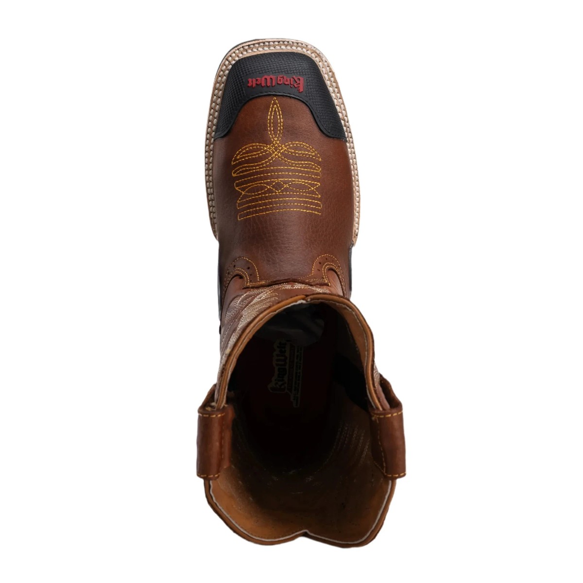 King Welt Buffalo KW4020 Genuine Leather Western Work Boots Square