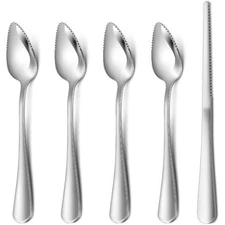 Grapefruit Spoons and Knife Set of 5 Pieces 18 8 Stainless Steel