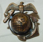 WW2 ERA USMC UNITED STATES MARINE CORPS MILITARY BADGE WORLD WAR II