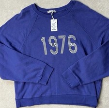 Marine Layer Sweatshirt Women  s Vintage Terry 1976 Graphic Pullover Cropped S