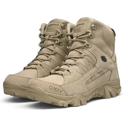 Leather Outdoor Mountain Climbing Shoes Trekking Footwear Men's Waterproof Boots