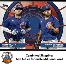 2025 Topps #DD-7 Seiya Suzuki / Shota Imanaga Dynamic Duos Chicago Cubs