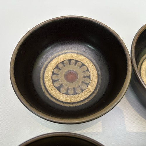 Vintage Denby Arabesque 4 Small Cereal Bowls 13cm Retro 60's 70's Dining - Picture 5 of 13