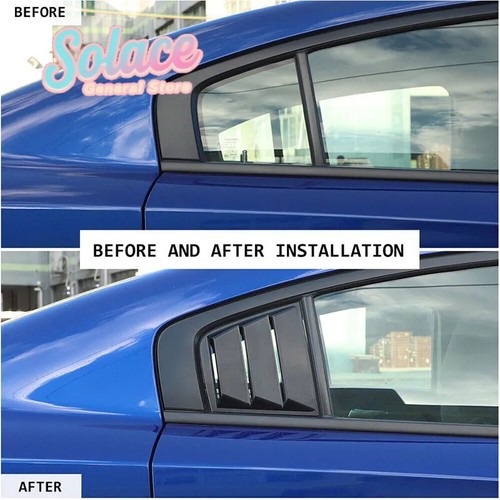 2PCS For Dodge Charger 2015+ Side Window Blinds Quarter Louver Cover Accessories - Picture 8 of 11